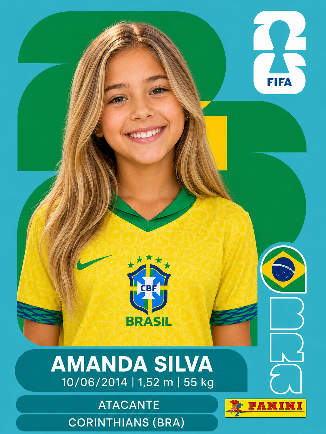 Figurinha personalizada Amanda Silva